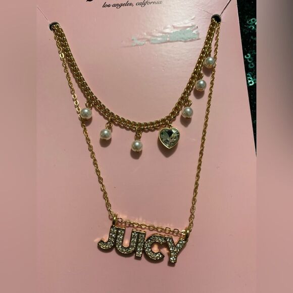 NEW JUICY COUTURE DOUBLE CHAIN NECKLACE - Picture 2 of 4